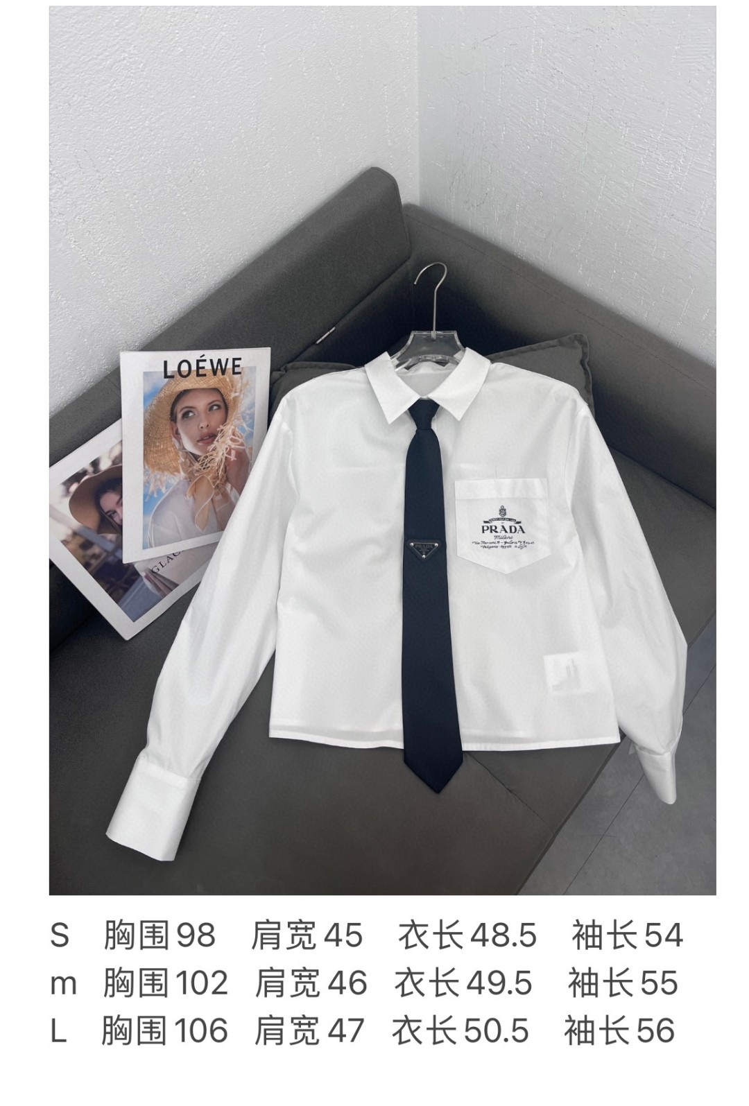 High-End Women’s Clothes: Spring Collection with Triangular Logo Pocket, Cotton Fabric. - 图片 9