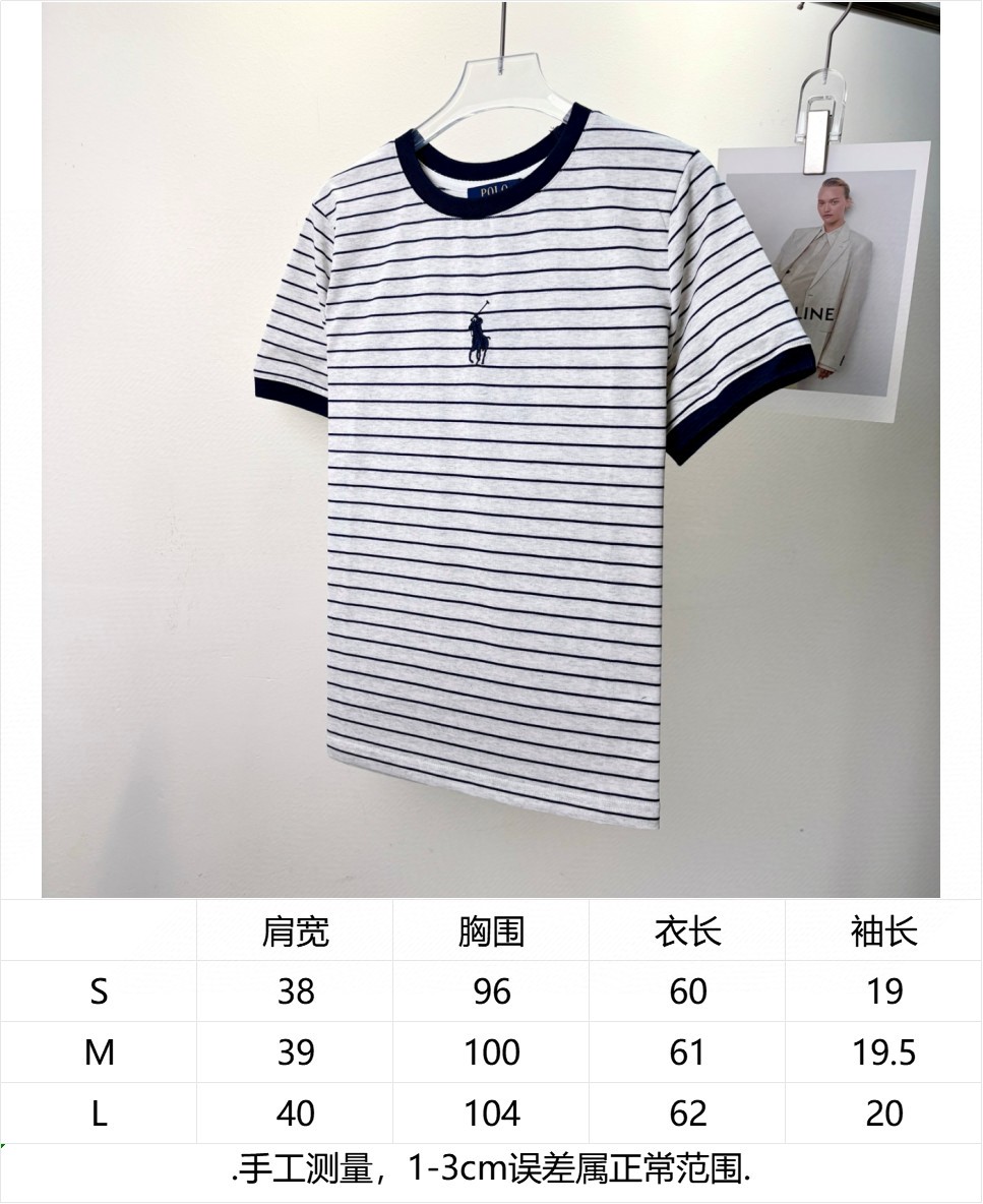 Ralph Lauren P322 Women’s T-shirts: Old Money Style with Horse Embroidery - 图片 9
