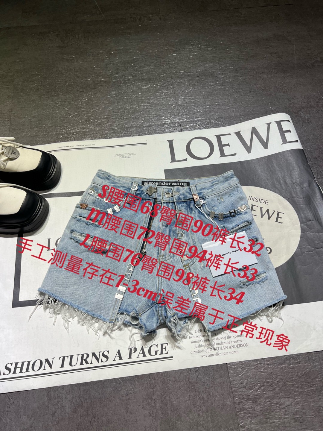 High-End Alexanderwang Two-Storey Jeans Dress with Custom Hardware and SML Sizes - 图片 9