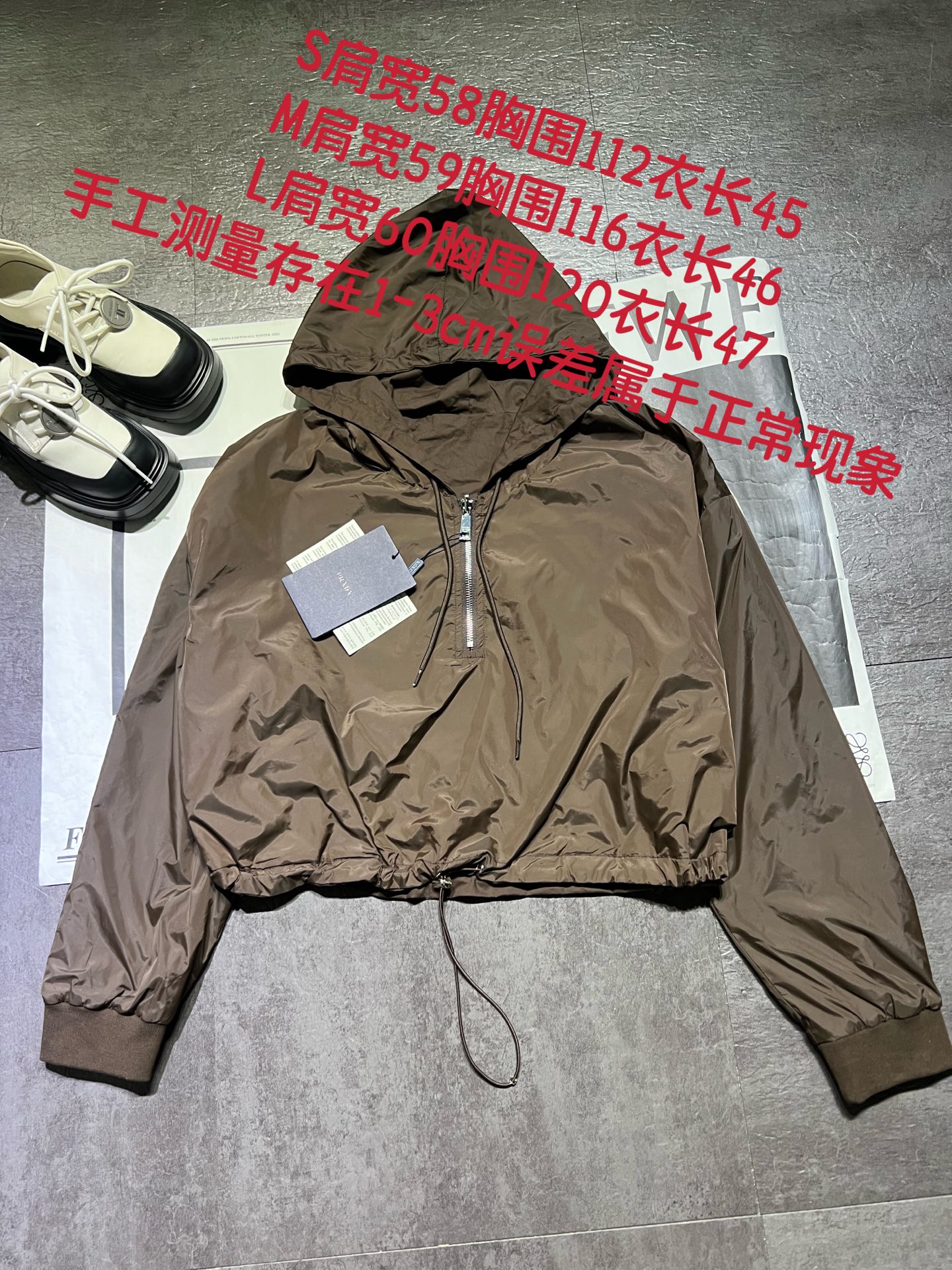 “Women’s Re-Nylon Hoodie with Cotton Knitting: Diverse and Stylish Single Suit with Unique Design” - 图片 9