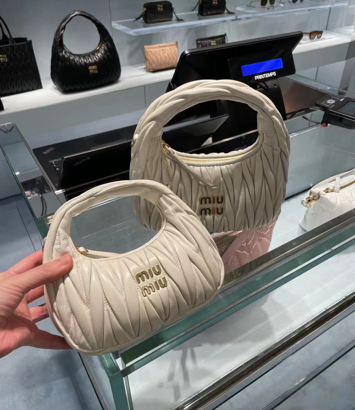 Miu Miu MiuMiu cloud bag white