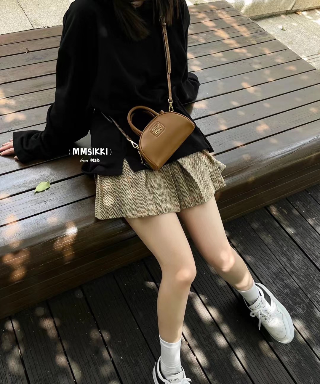 Miu Miu Caramel Miumiu Half Moon Shell Bag