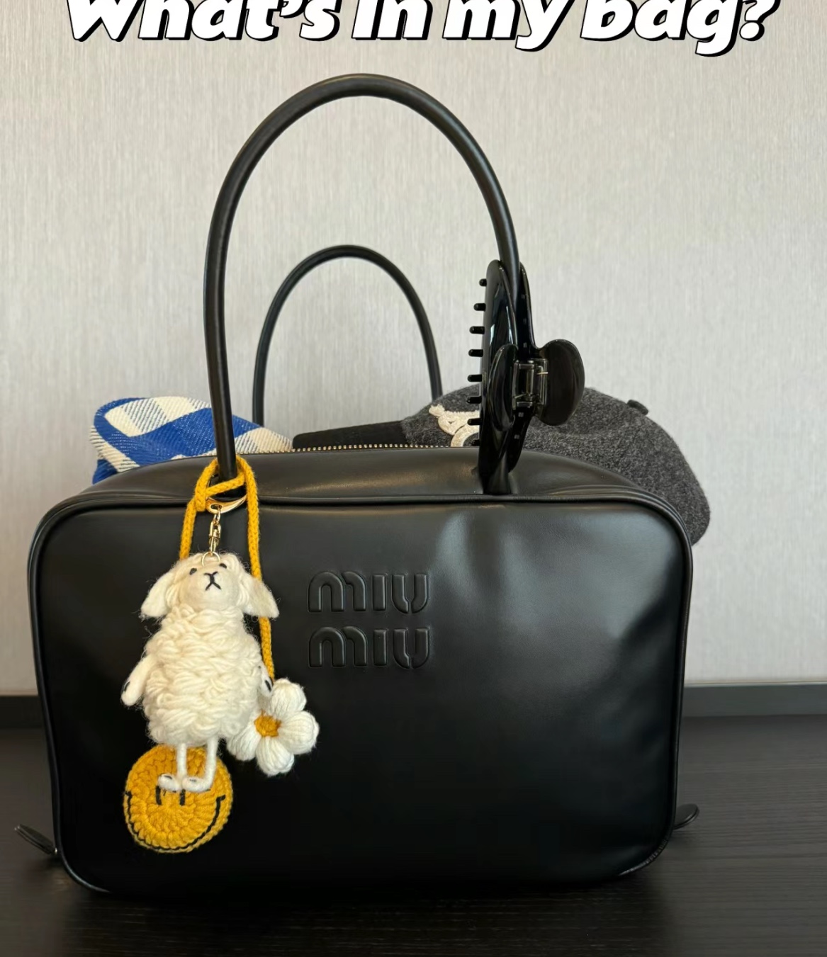 Miu miu third generation briefcase (long handle)