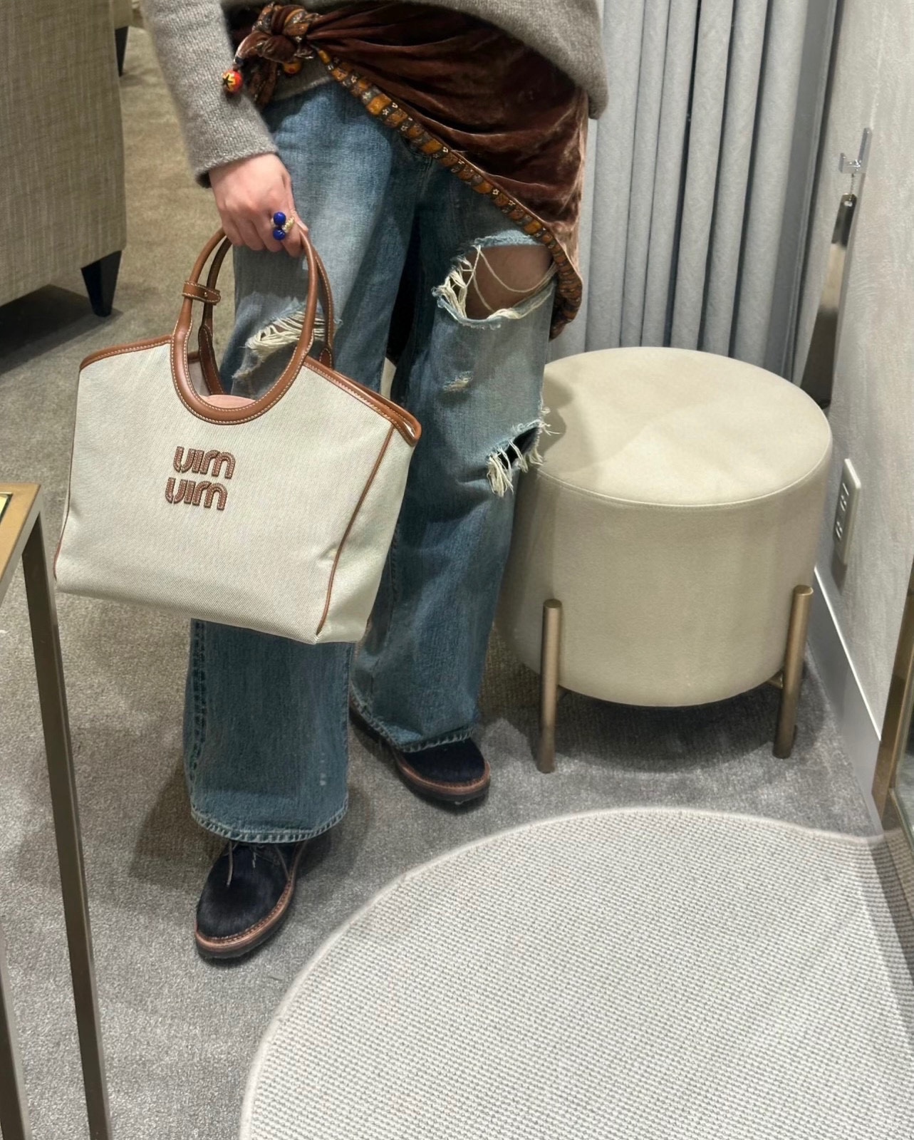 Miu Miu Isetan limited edition tote bag medium size