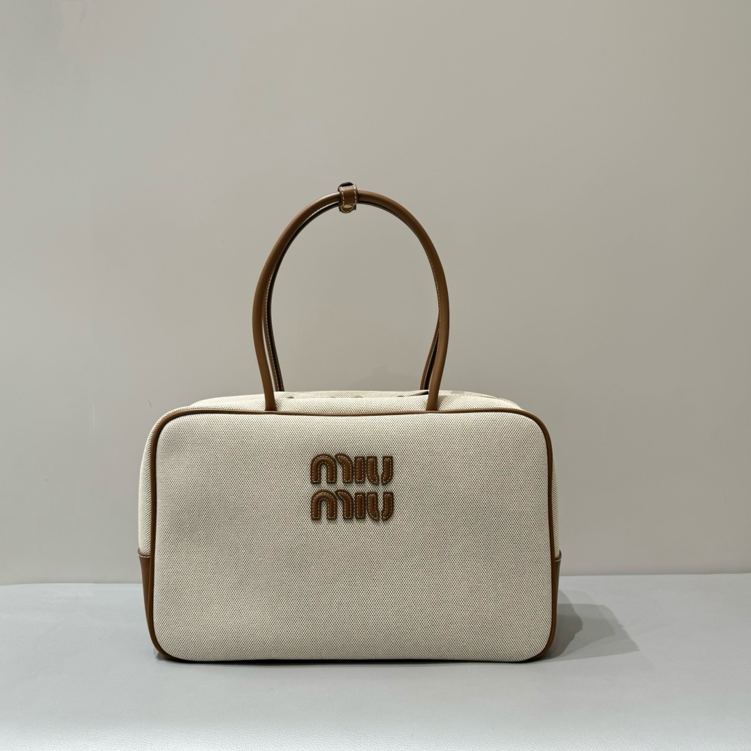 Miu Miu MiuMiu canvas briefcase