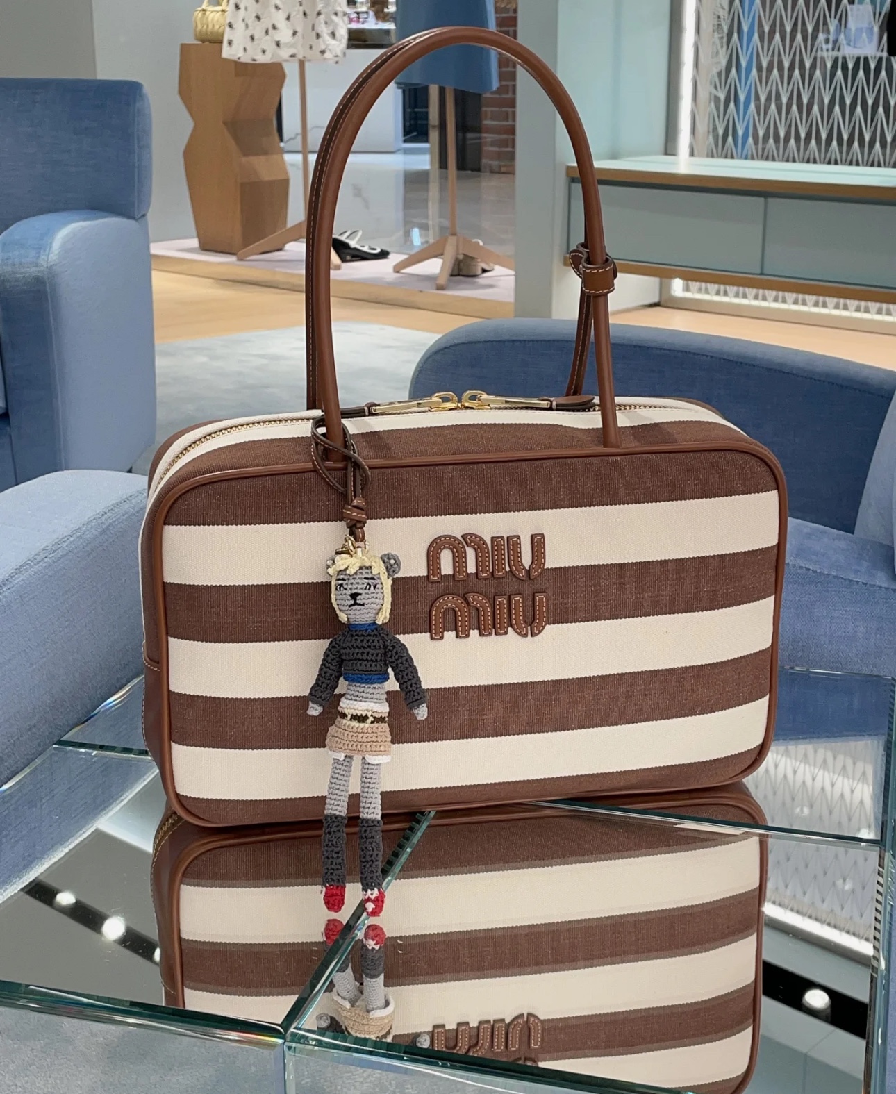 P780 Miu new striped briefcase