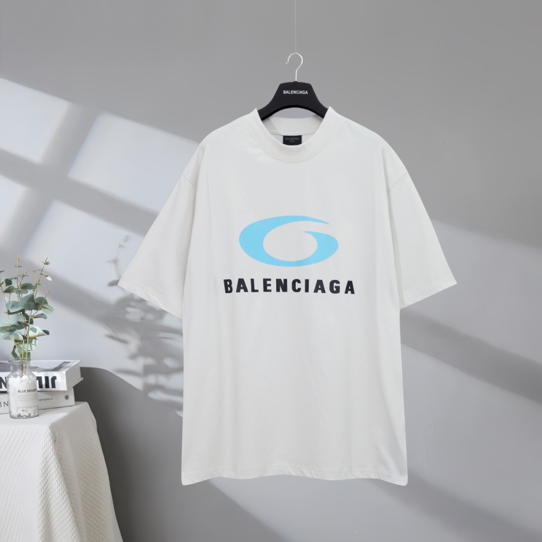 P75 Máxima calidad en el mercado BALENCIAGA/Balenciaga 2025SS loop sports icon art print camiseta de manga corta La imp…