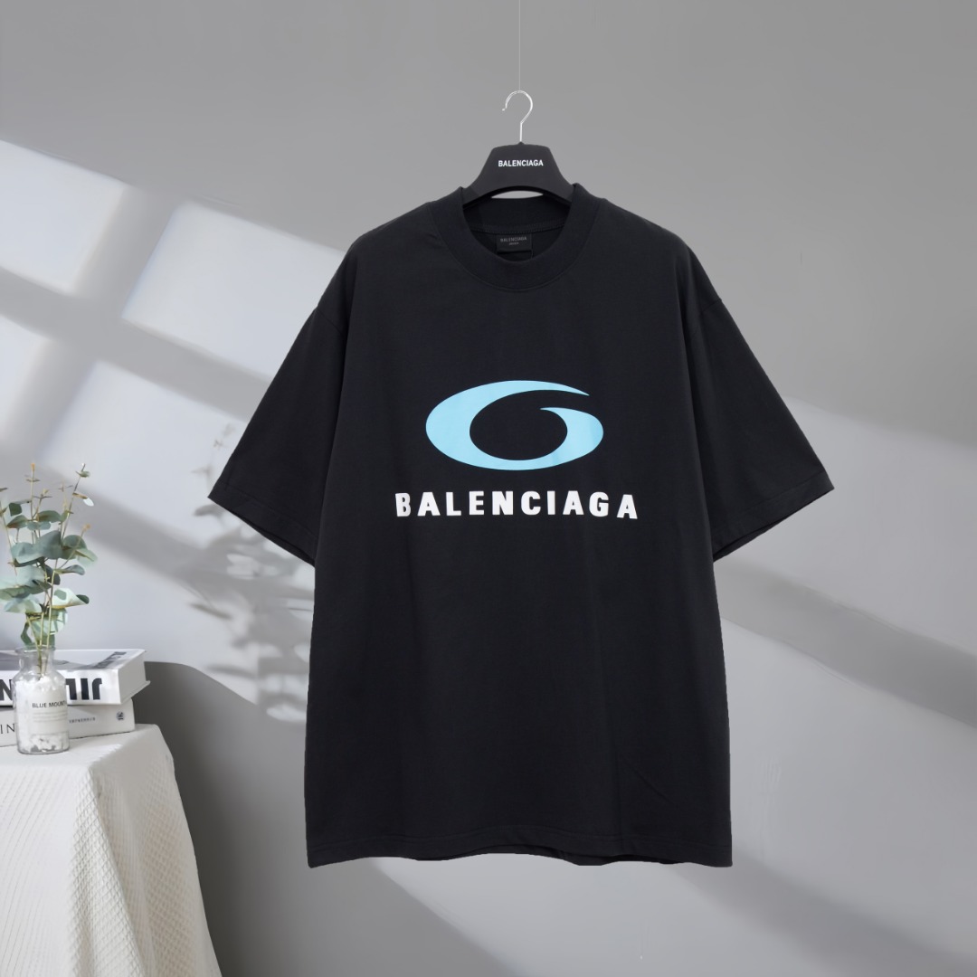P75 Máxima calidad en el mercado BALENCIAGA/Balenciaga 2025SS loop sports icon art print camiseta de manga corta La imp…