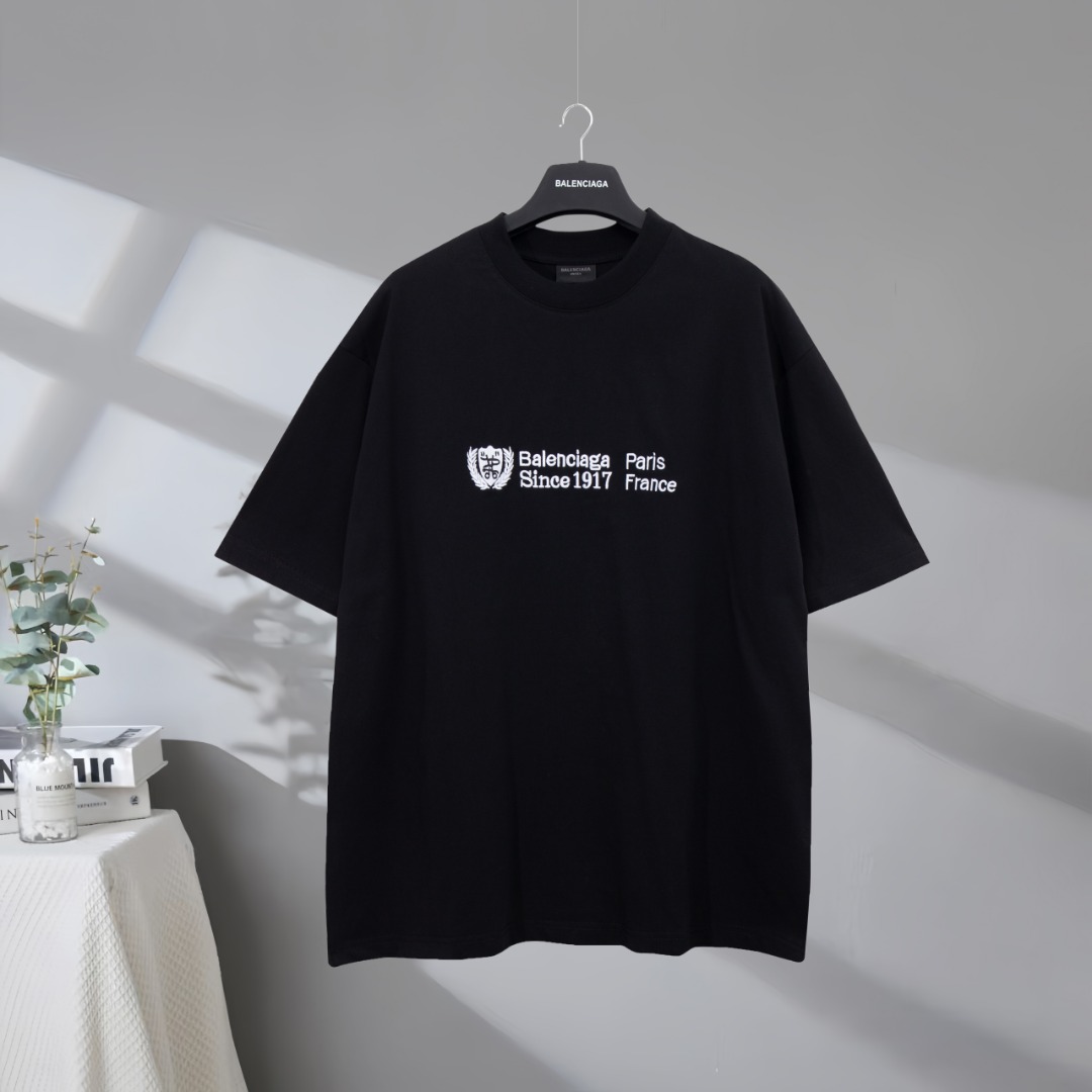 P75 Máxima calidad del mercado BALENCIAGA/Balenciaga 2025SS Camiseta benéfica personalizada tijeras de trigo microborda…