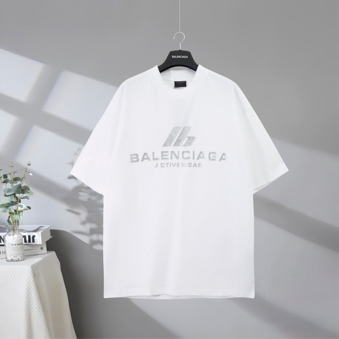 P73 Máxima calidad en el mercado BALENCIAGA/Balenciaga 2025SS ib slogan 3m camiseta reflectante de manga corta Impreso …