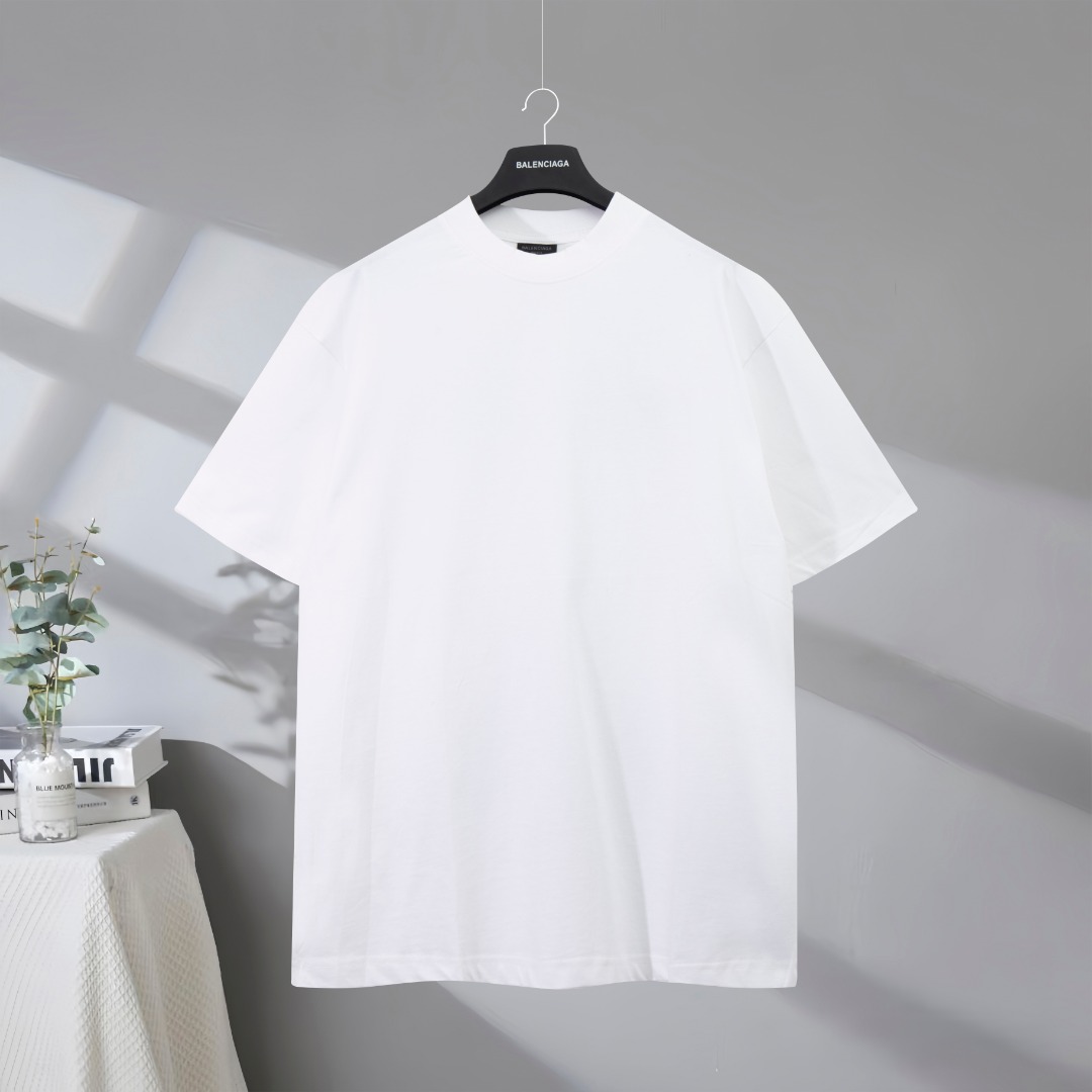 P75 Máxima calidad del mercado BALENCIAGA/Balenciaga 2025SS Camiseta de manga corta con letras bordadas superpuestas en…