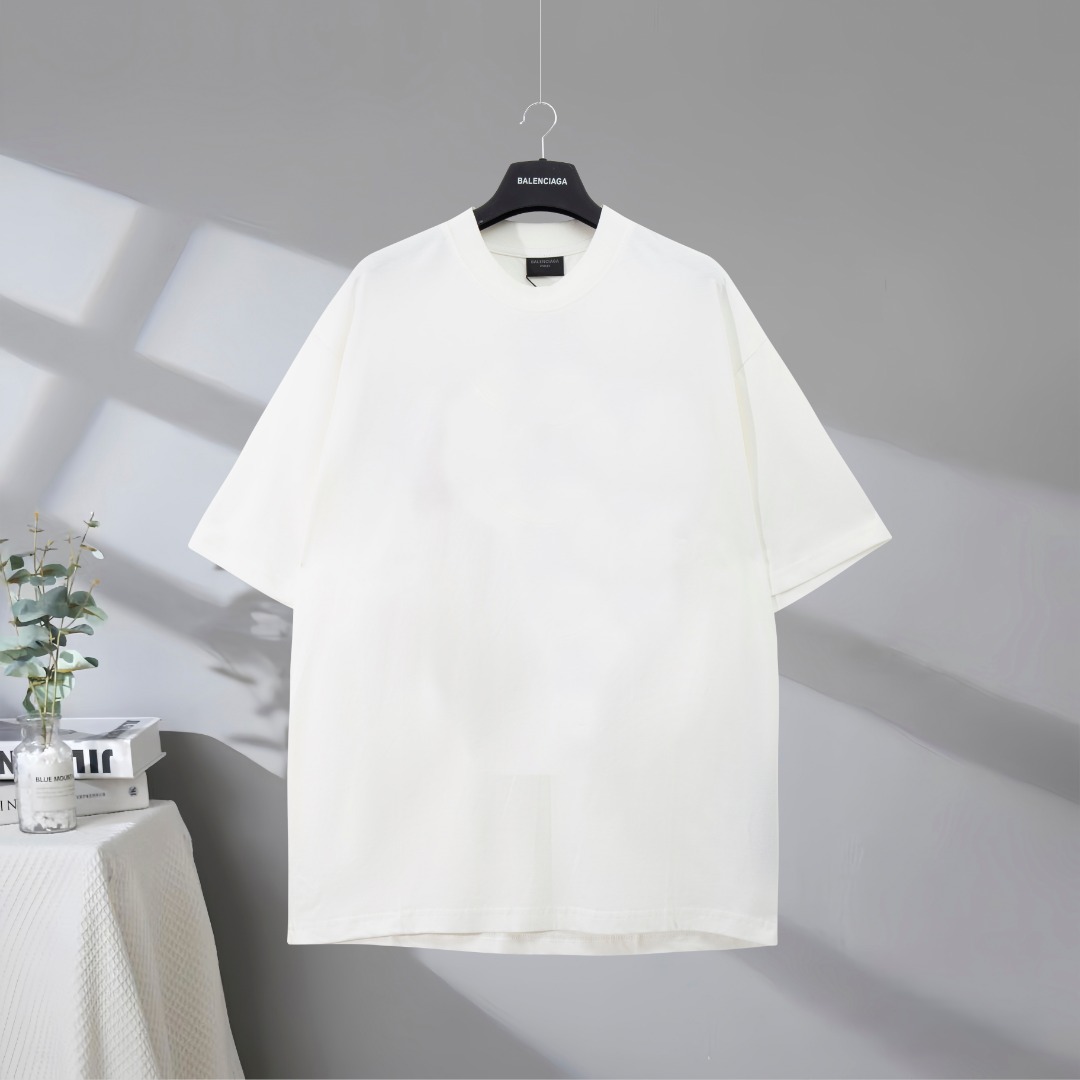 P73 Máxima calidad en el mercado BALENCIAGA/Balenciaga 2025SS Camiseta de manga corta con letras de graffiti impresas e…