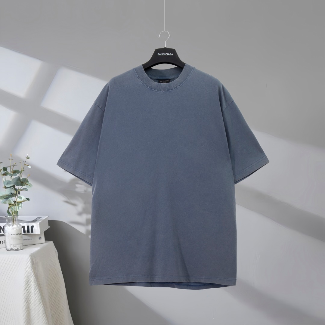 P80 Máxima calidad en el mercado BALENCIAGA/Balenciaga 2025SS Camiseta desgastada de manga corta con letras de graffiti…
