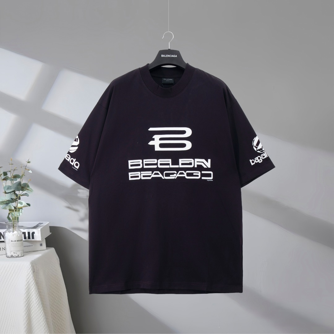 P80 Máxima calidad en el mercado BALENCIAGA/Balenciaga 2025SS Camisetas de manga corta impresas en serie generadas por …