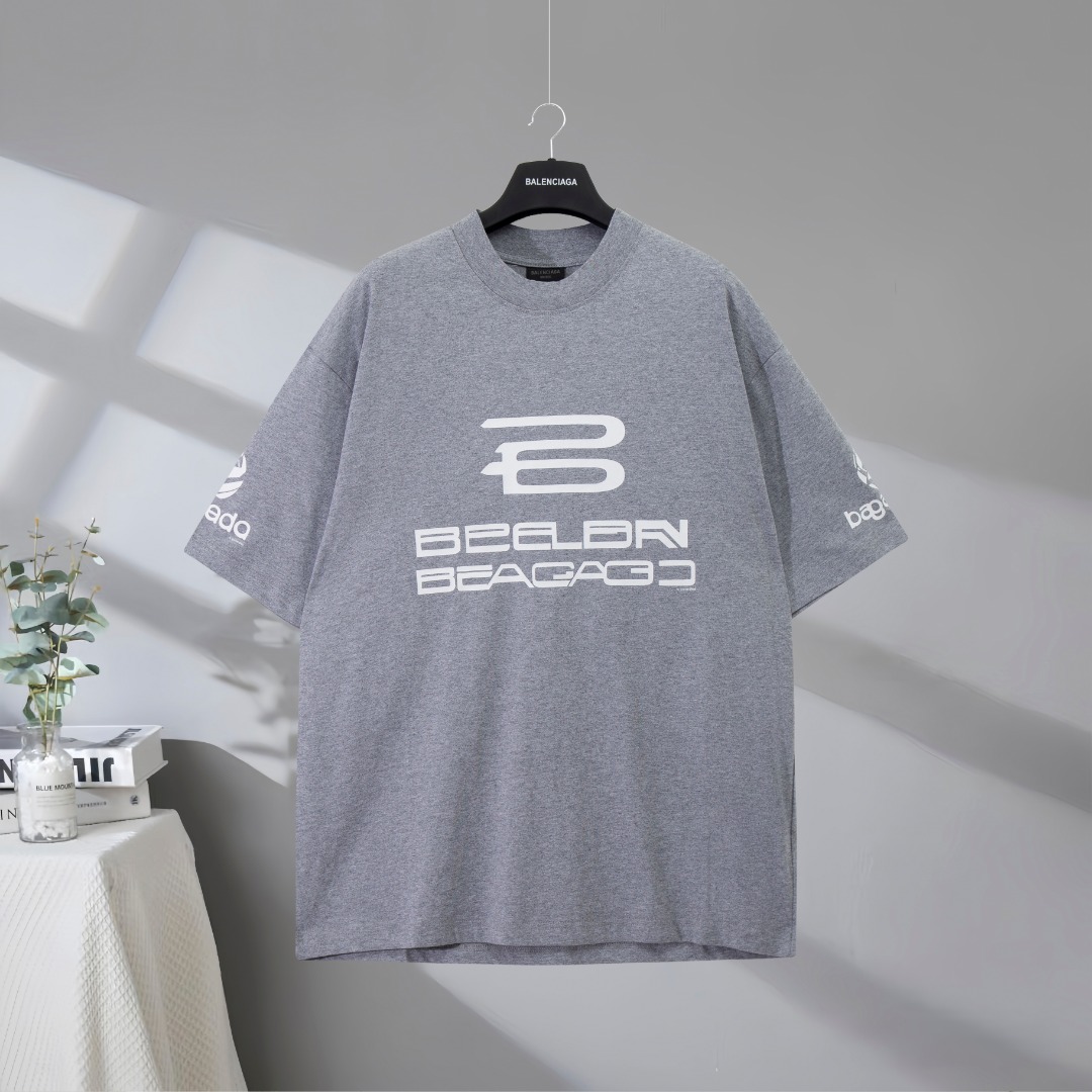 P80 Máxima calidad en el mercado BALENCIAGA/Balenciaga 2025SS Camisetas de manga corta impresas en serie generadas por …