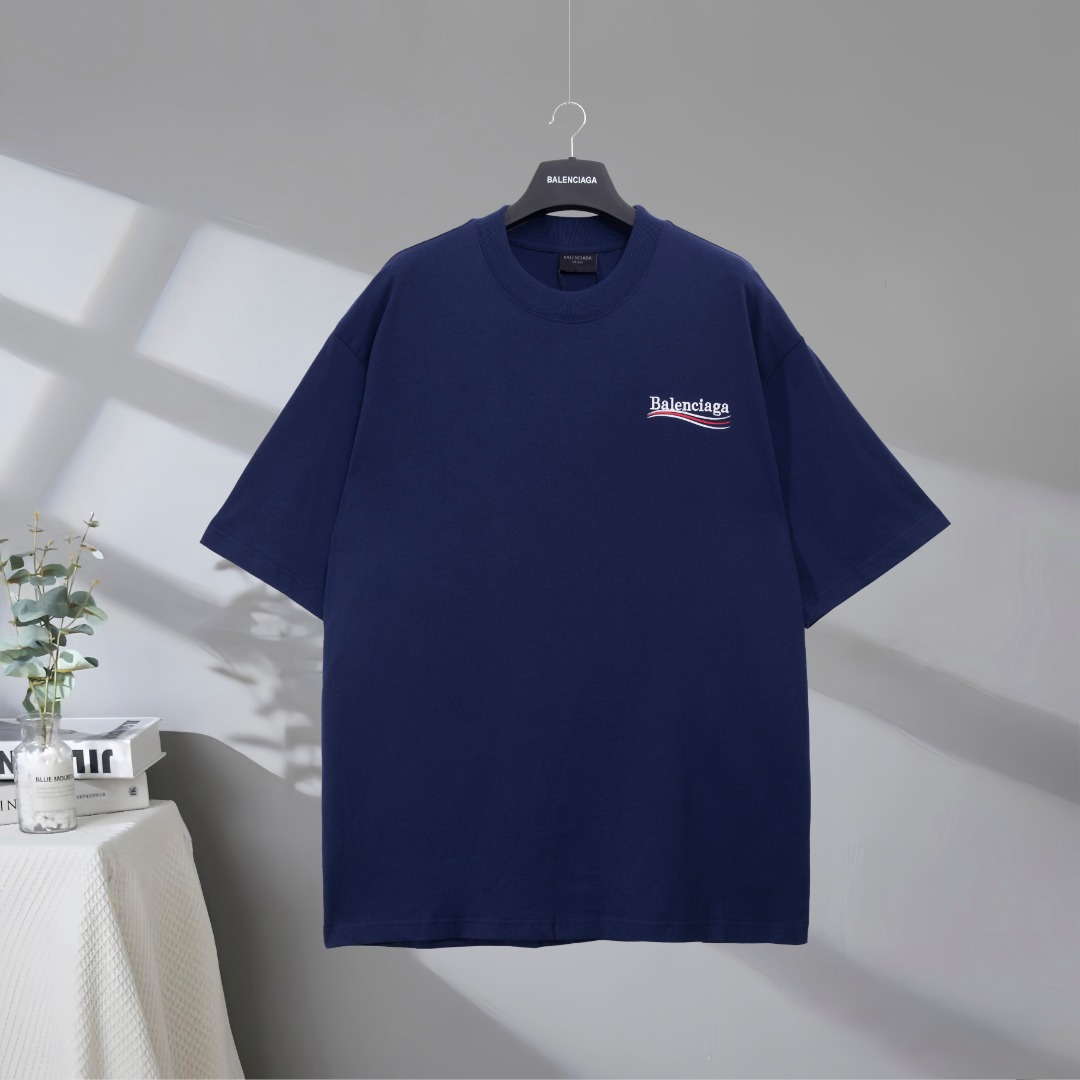 P70 Máxima calidad en el mercado BALENCIAGA/Balenciaga 2025SS Classic Cola Wave Camiseta de manga corta estampada Impre…