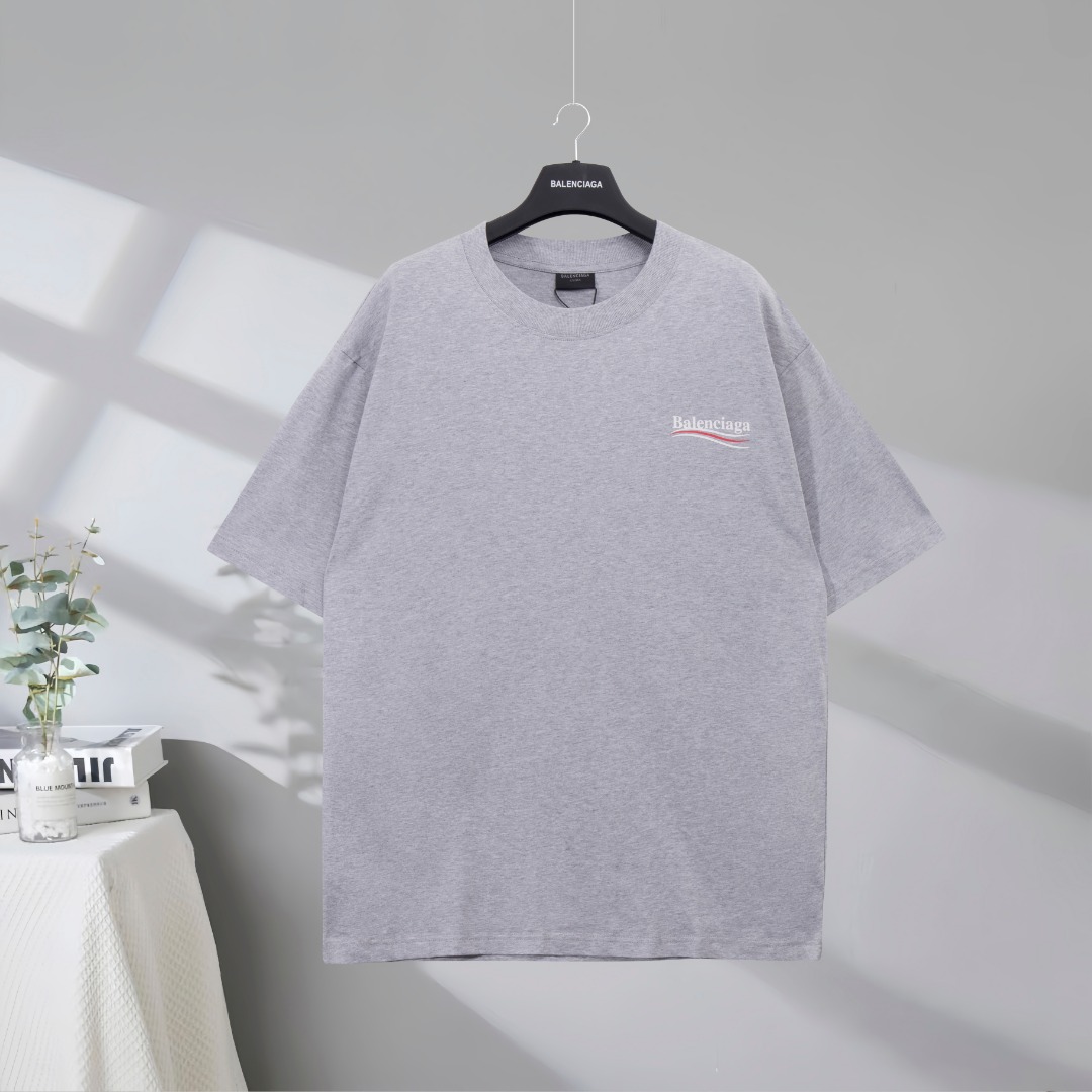 P70 Máxima calidad en el mercado BALENCIAGA/Balenciaga 2025SS Classic Cola Wave Camiseta de manga corta estampada Impre…
