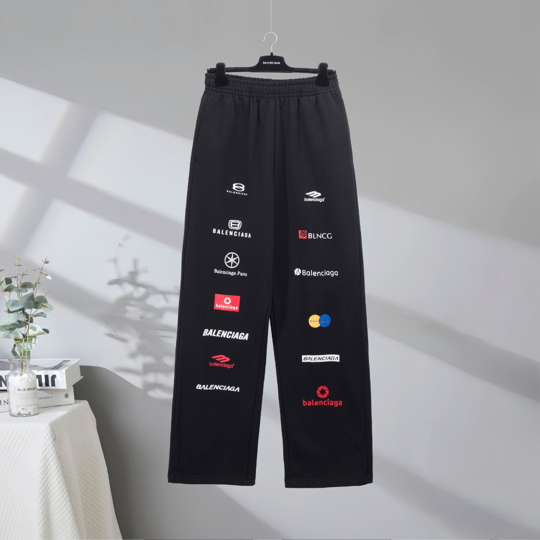 P125 La mejor calidad del mercado BALENCIAGA/Balenciaga 2025SS Pantalones deportivos y pantalones con logo estampado a …