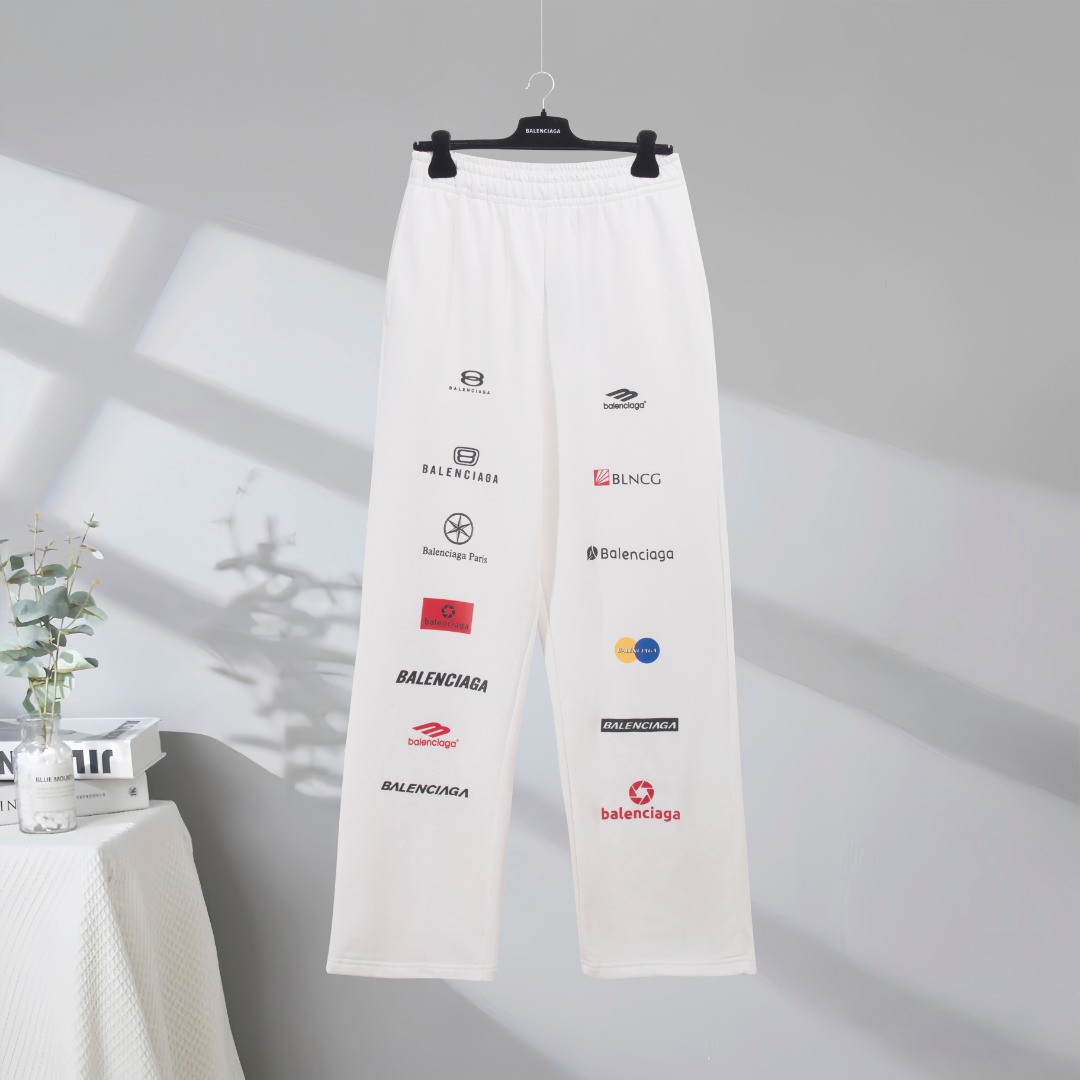 P125 La mejor calidad del mercado BALENCIAGA/Balenciaga 2025SS Pantalones deportivos y pantalones con logo estampado a …