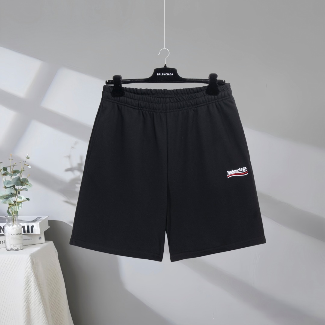 P80 Máxima calidad en el mercado BALENCIAGA/Balenciaga 2025SS Classic Coke pantalones cortos bordados con el logo de la…