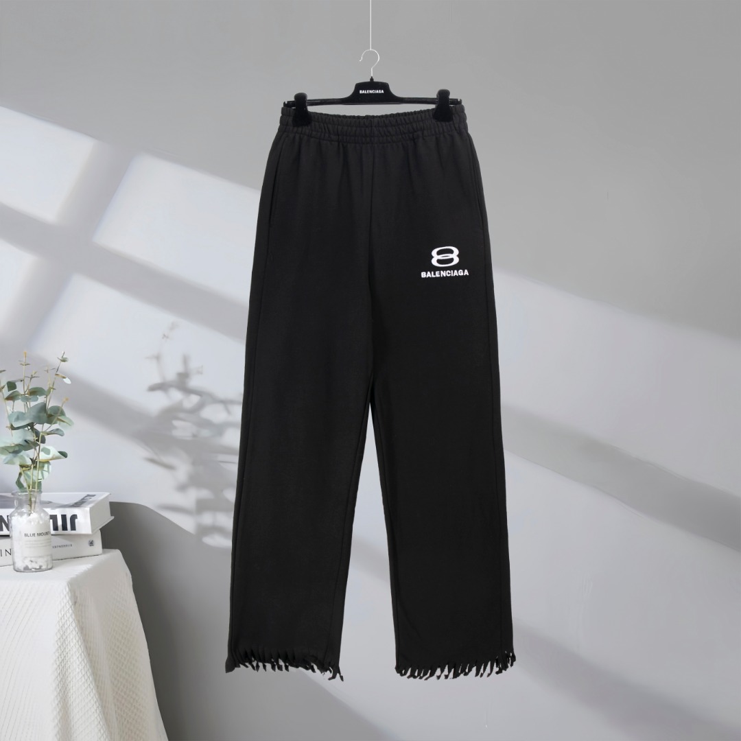 P115 Máxima calidad en el mercado BALENCIAGA/Balenciaga 2025SS pantalones deportivos y pantalones de corte bordado con …