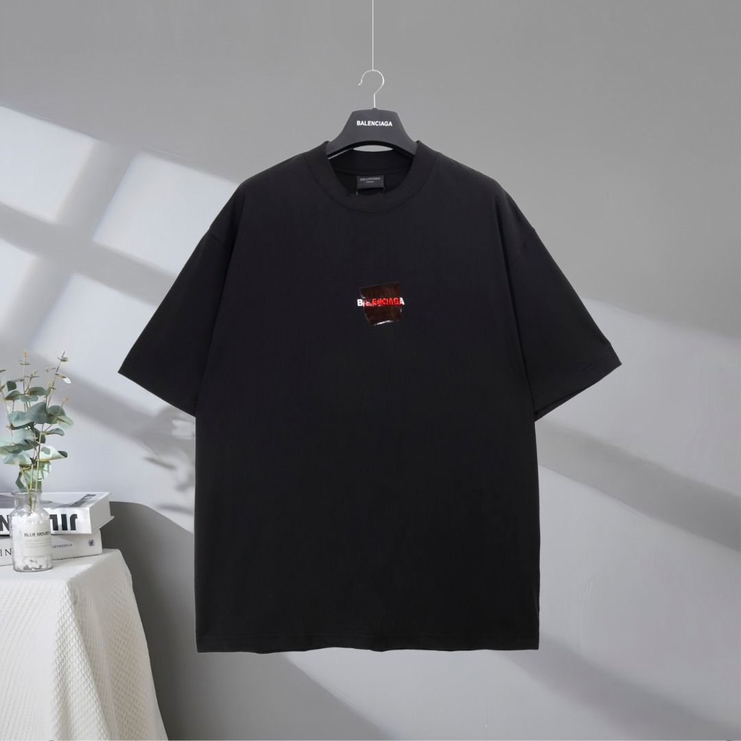 P85 Máxima calidad en el mercado BALENCIAGA/Balenciaga 2025SS Cinta artística laminada con letras pequeñas logo bordado…