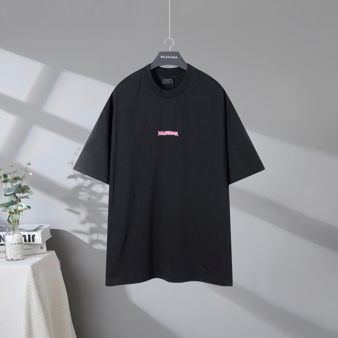 P87 Máxima calidad en el mercado BALENCIAGA/Balenciaga 2026SS Camiseta de manga corta bordada con letras derretidas El …