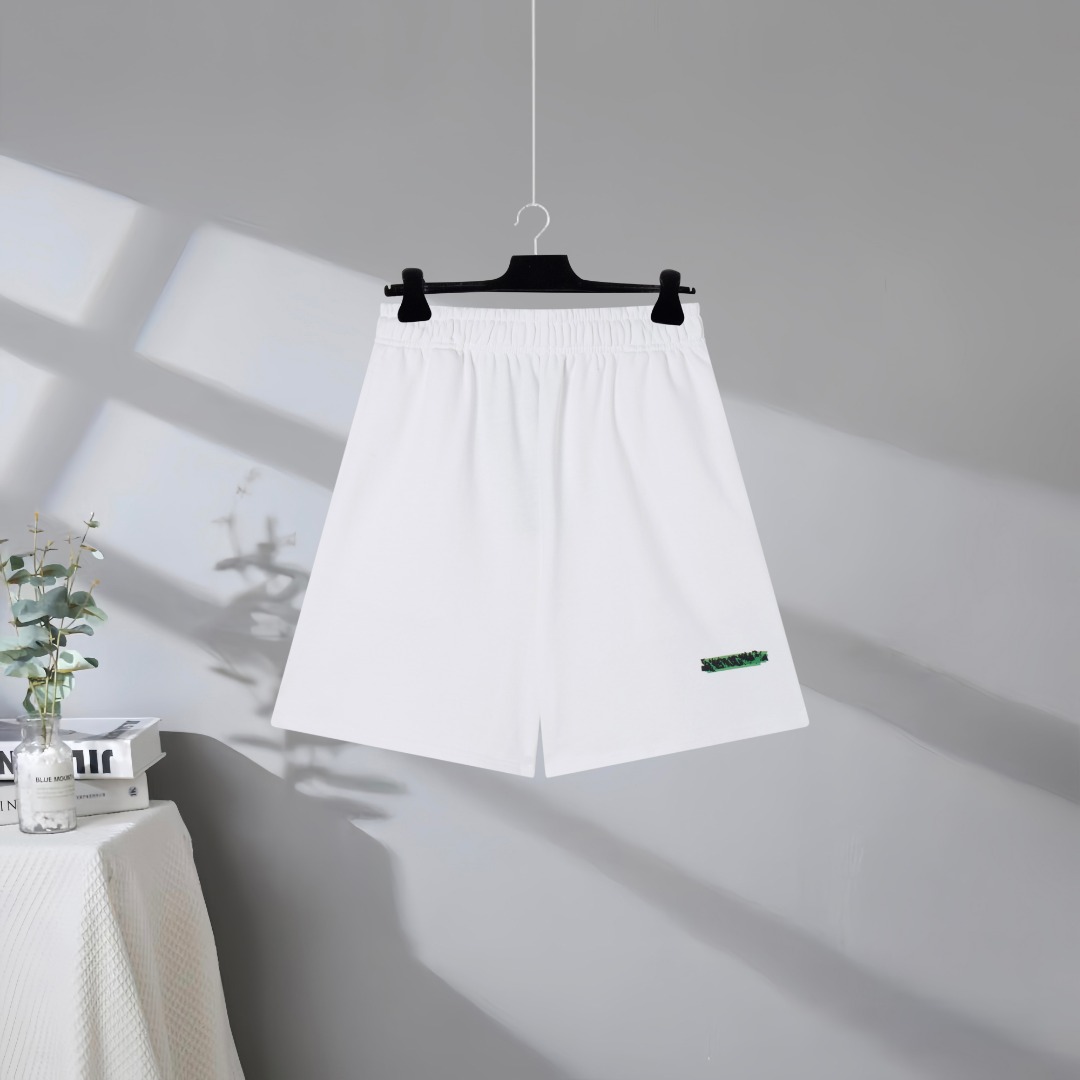 P100 Máxima calidad del mercado BALENCIAGA/Balenciaga 2026SS Shorts desgastados y deshilachados con estampado de cinta …