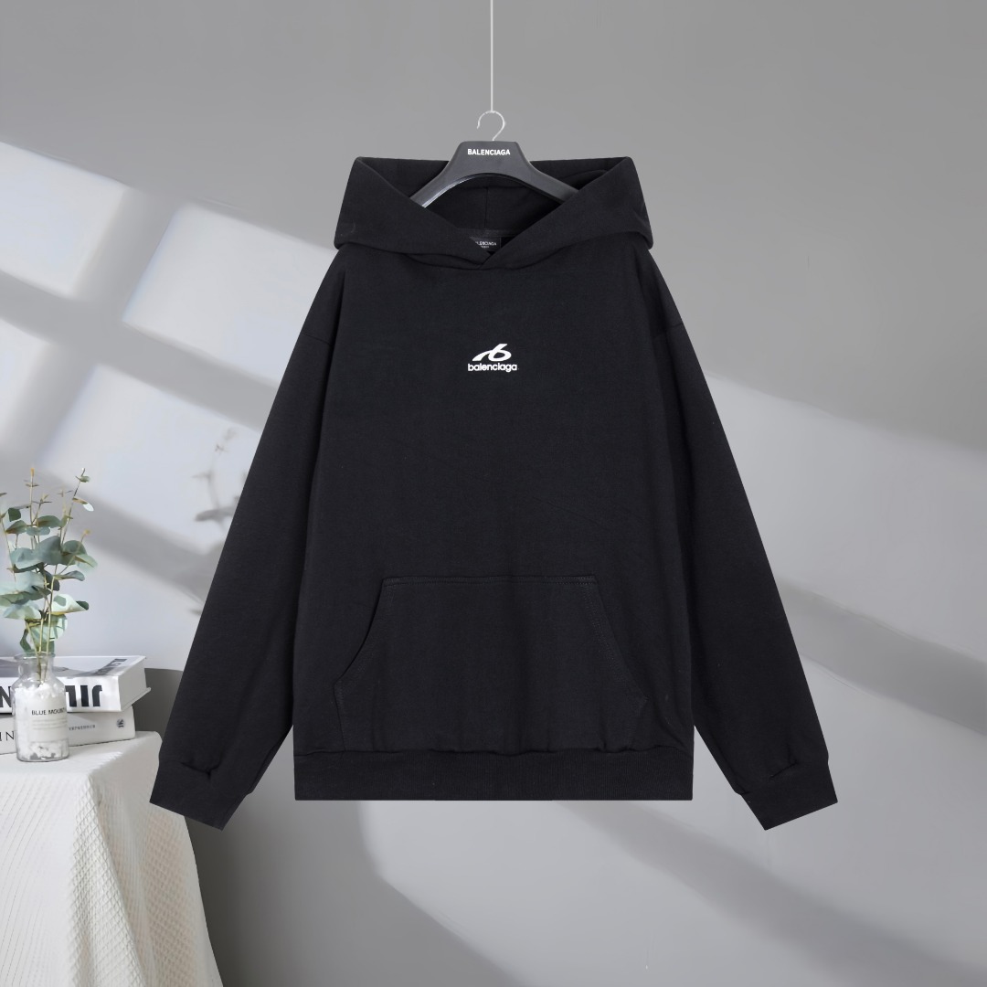 P155 Sudadera con capucha BALENCIAGA/Balenciaga 2026SS de máxima calidad del mercado, con la pequeña marca reflectante …