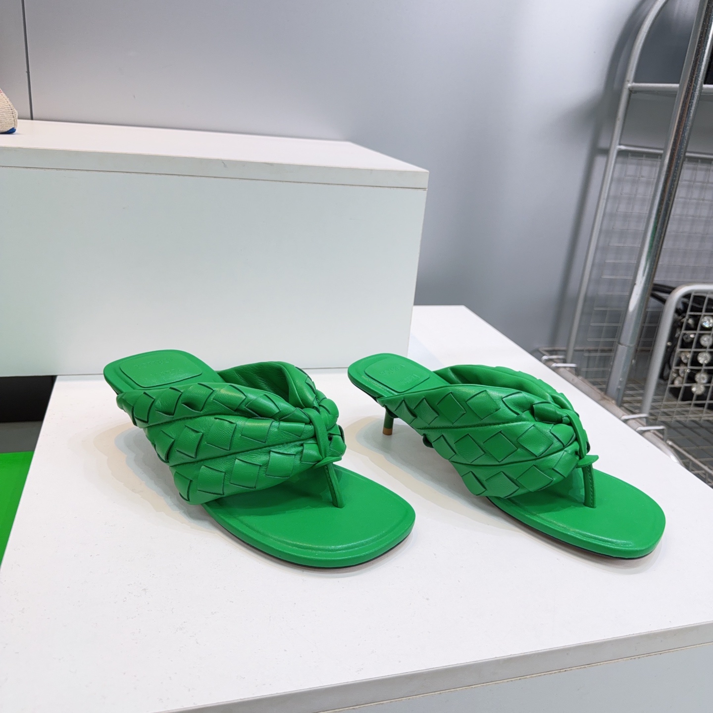 BV Woven Knotted Thong Flat Slides