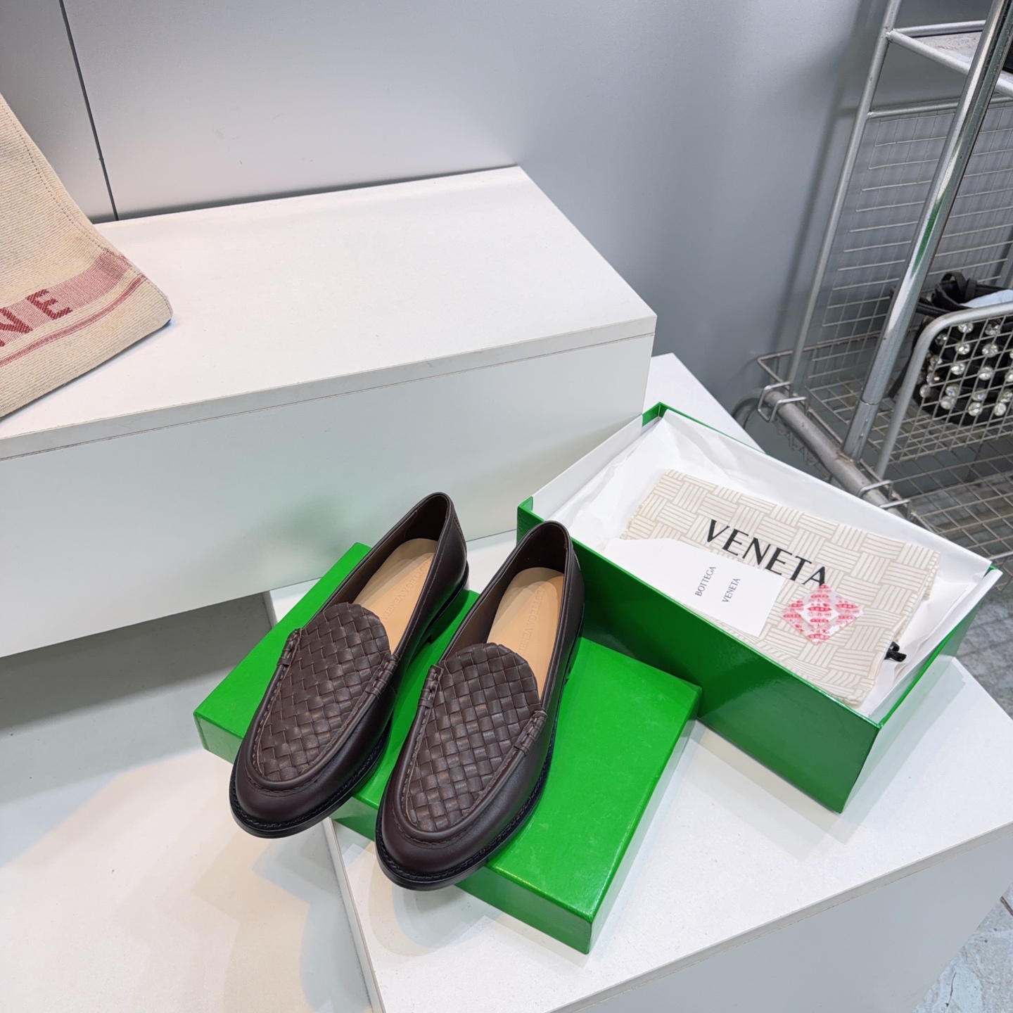 BV Woven Penny Loafers