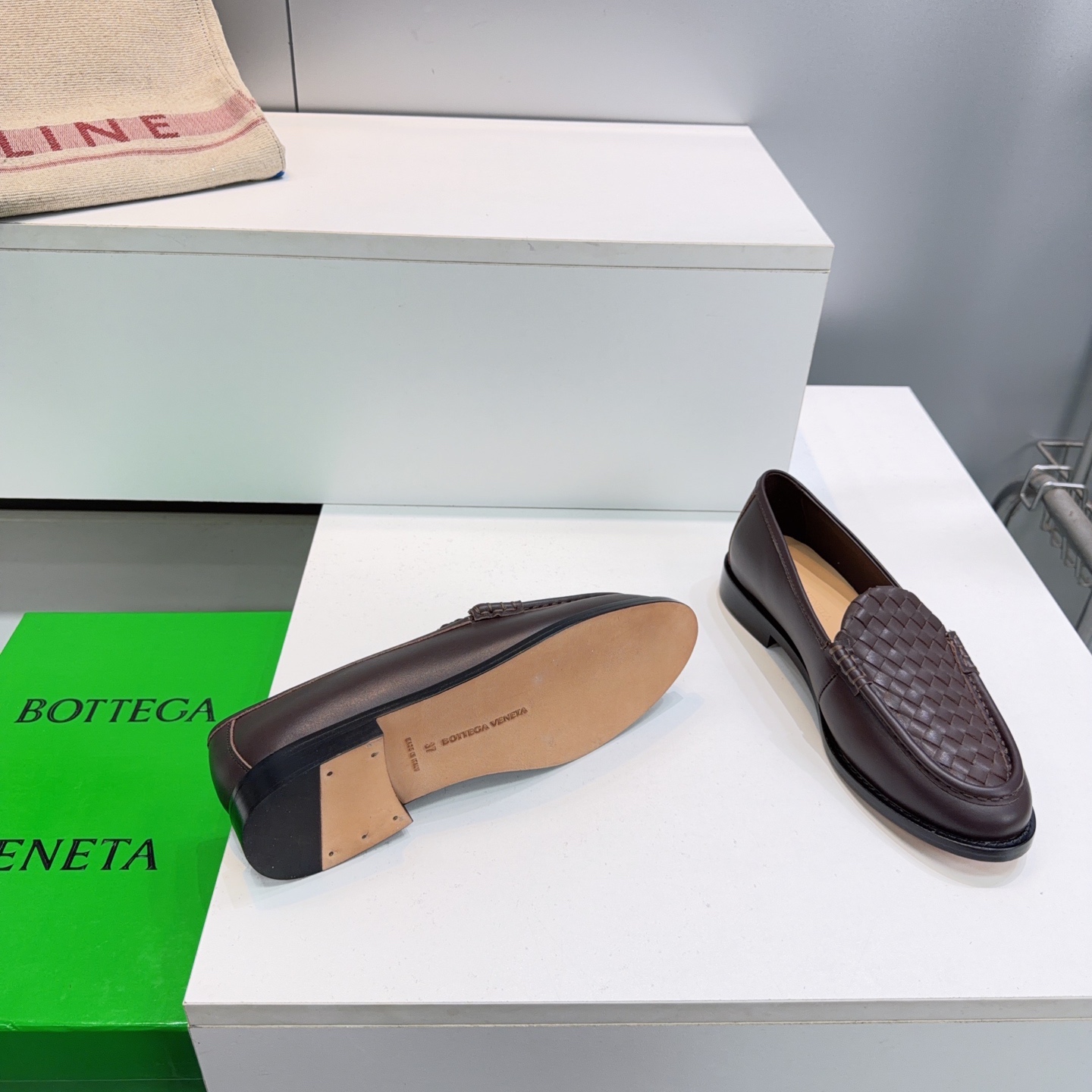 BV Woven Penny Loafers