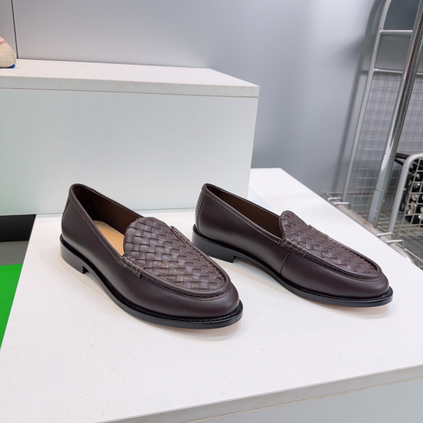 BV Woven Penny Loafers