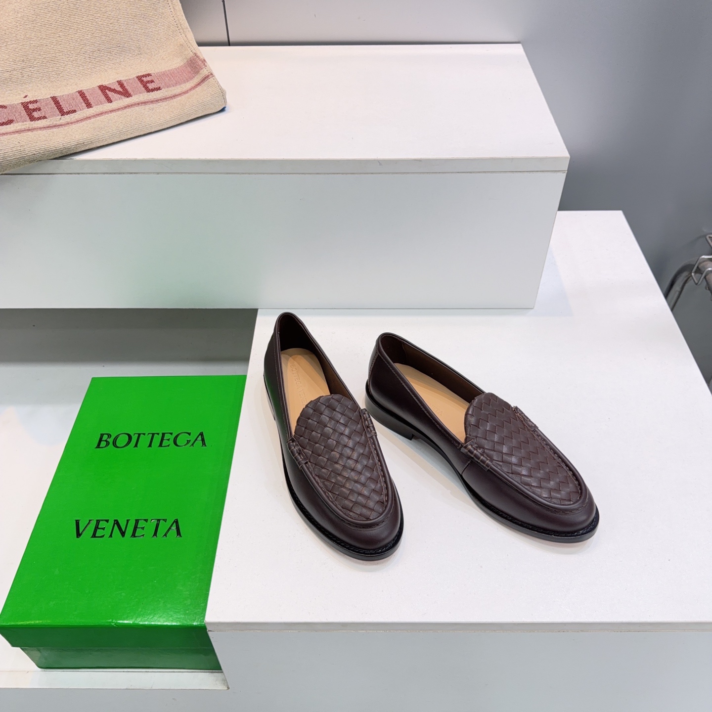 BV Woven Penny Loafers