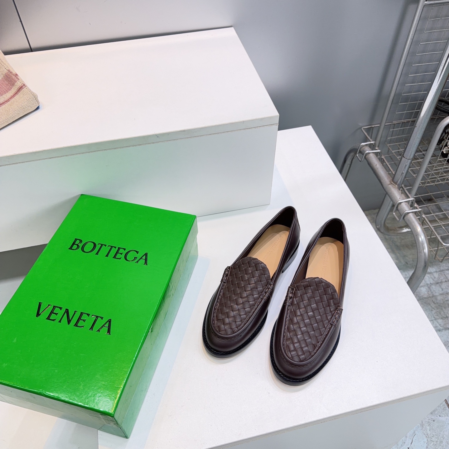 BV Woven Penny Loafers