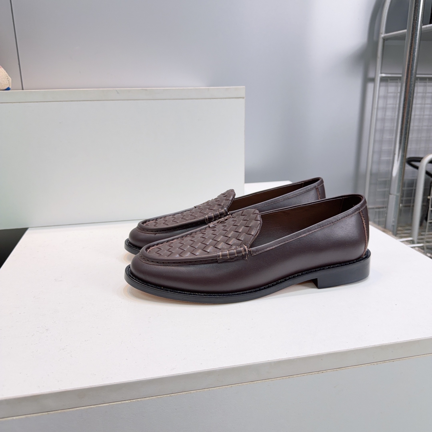 BV Woven Penny Loafers