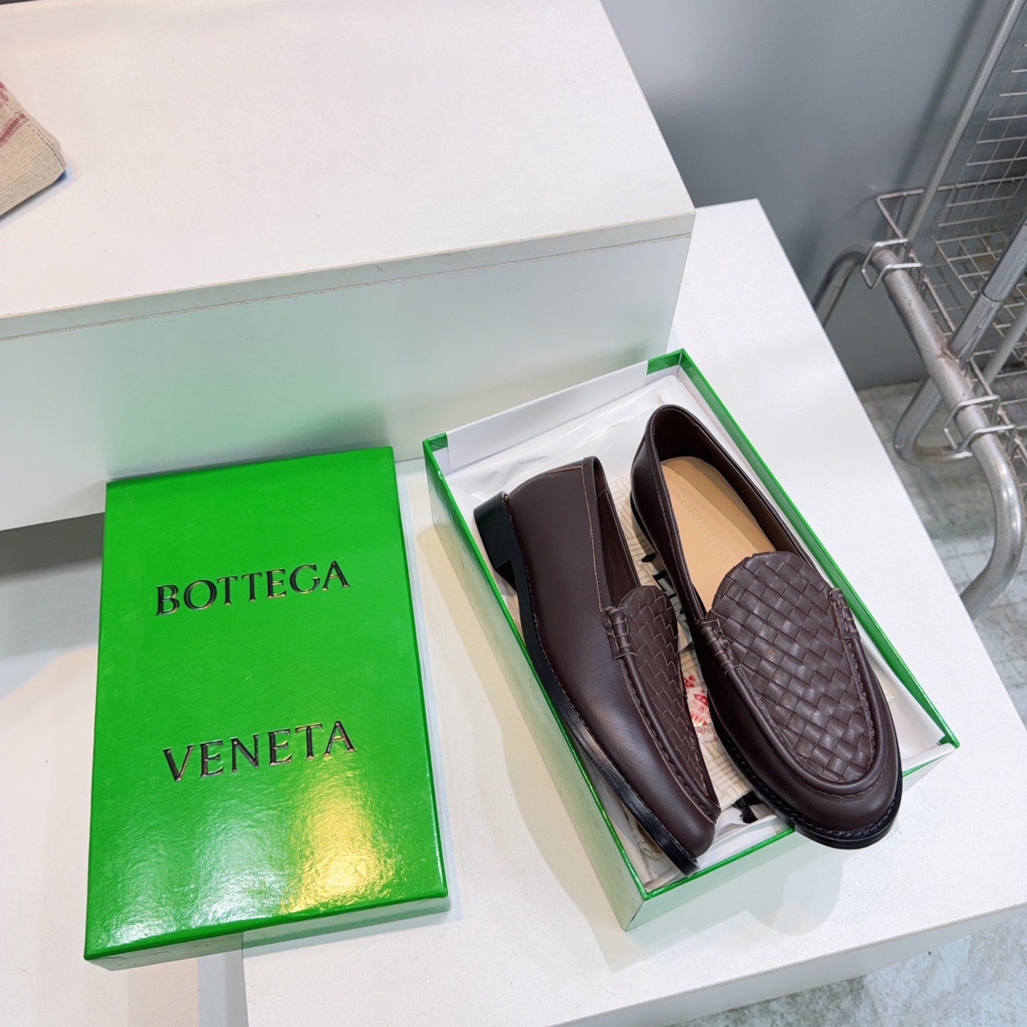 BV Woven Penny Loafers