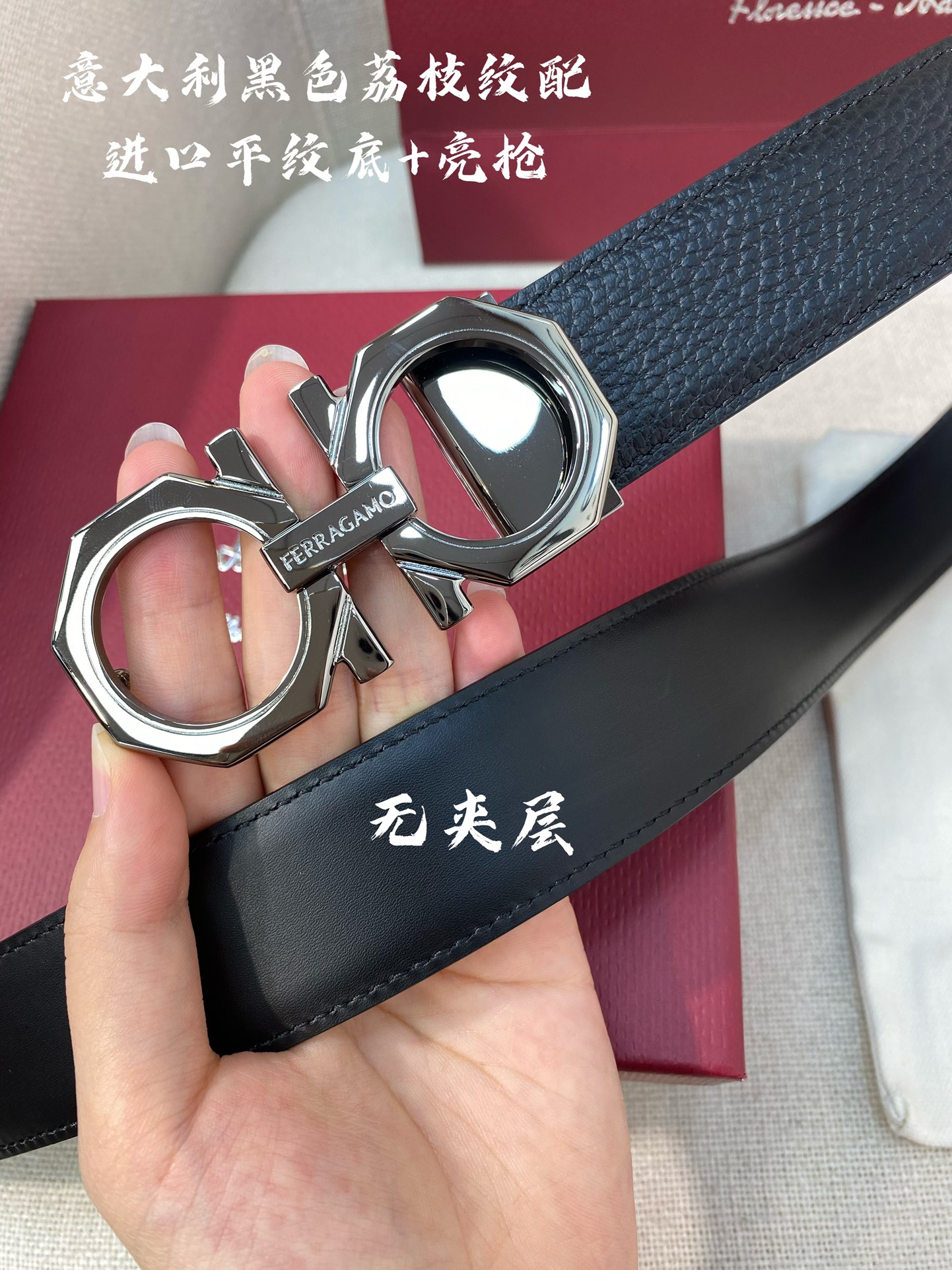 Ferragamo菲拉格慕NFC芯片扫码款正品尺寸3.5cm意大利原厂皮