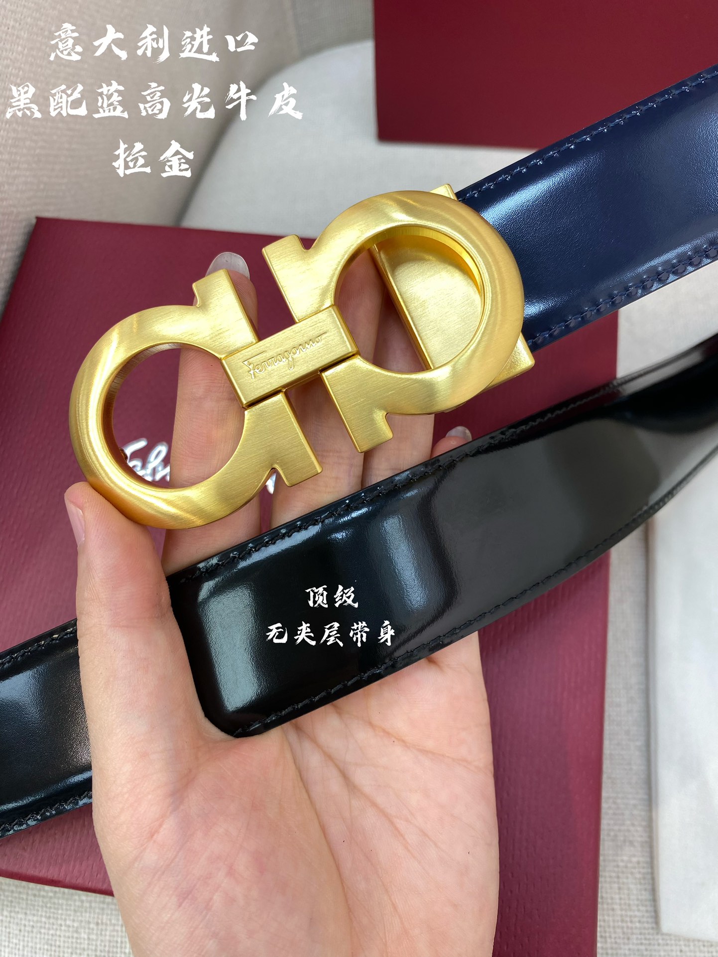 Ferragamo菲拉格慕NFC芯片扫码款正品尺寸3.5cm意大利原厂皮