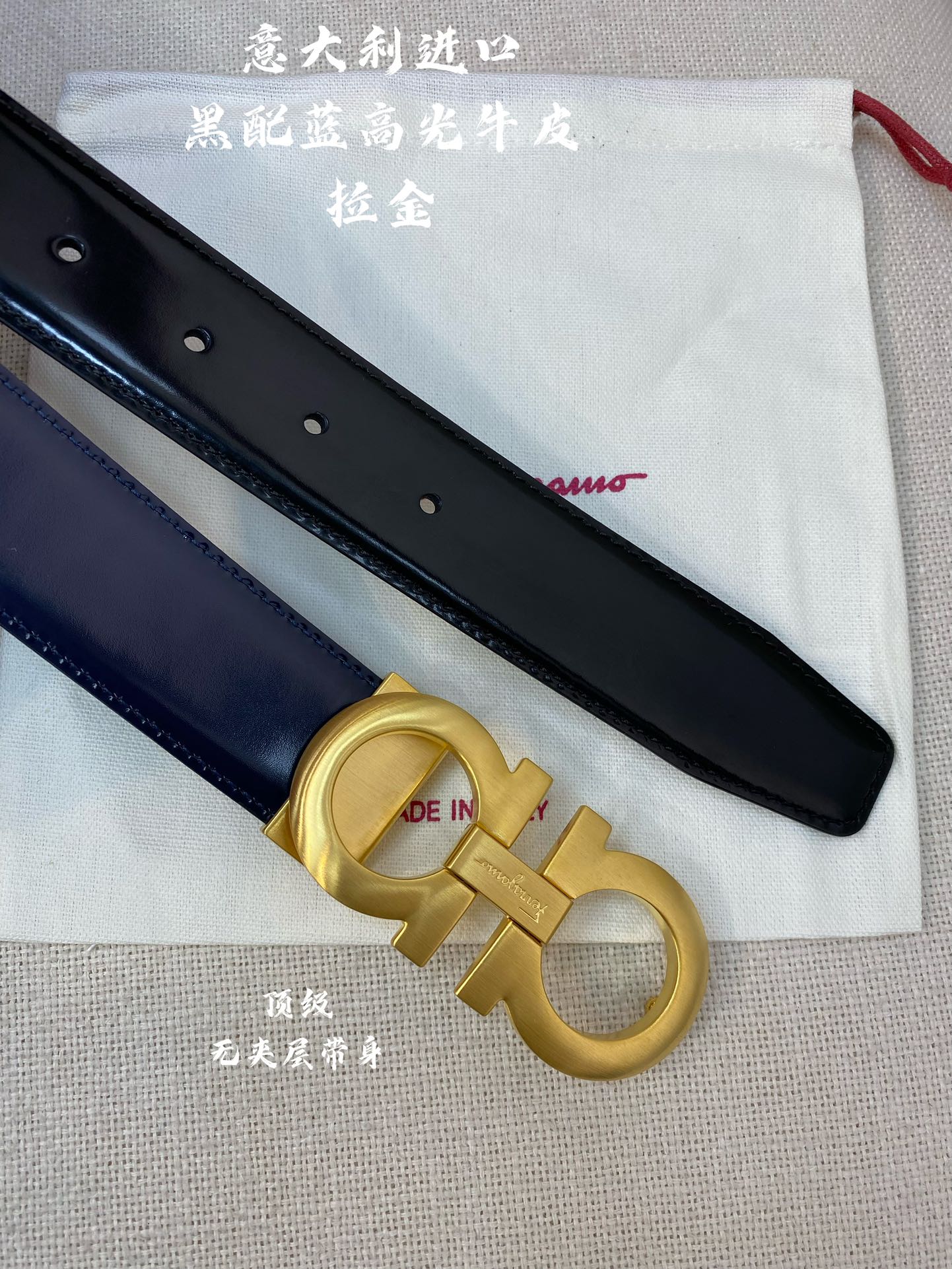 Ferragamo菲拉格慕NFC芯片扫码款正品尺寸3.5cm意大利原厂皮