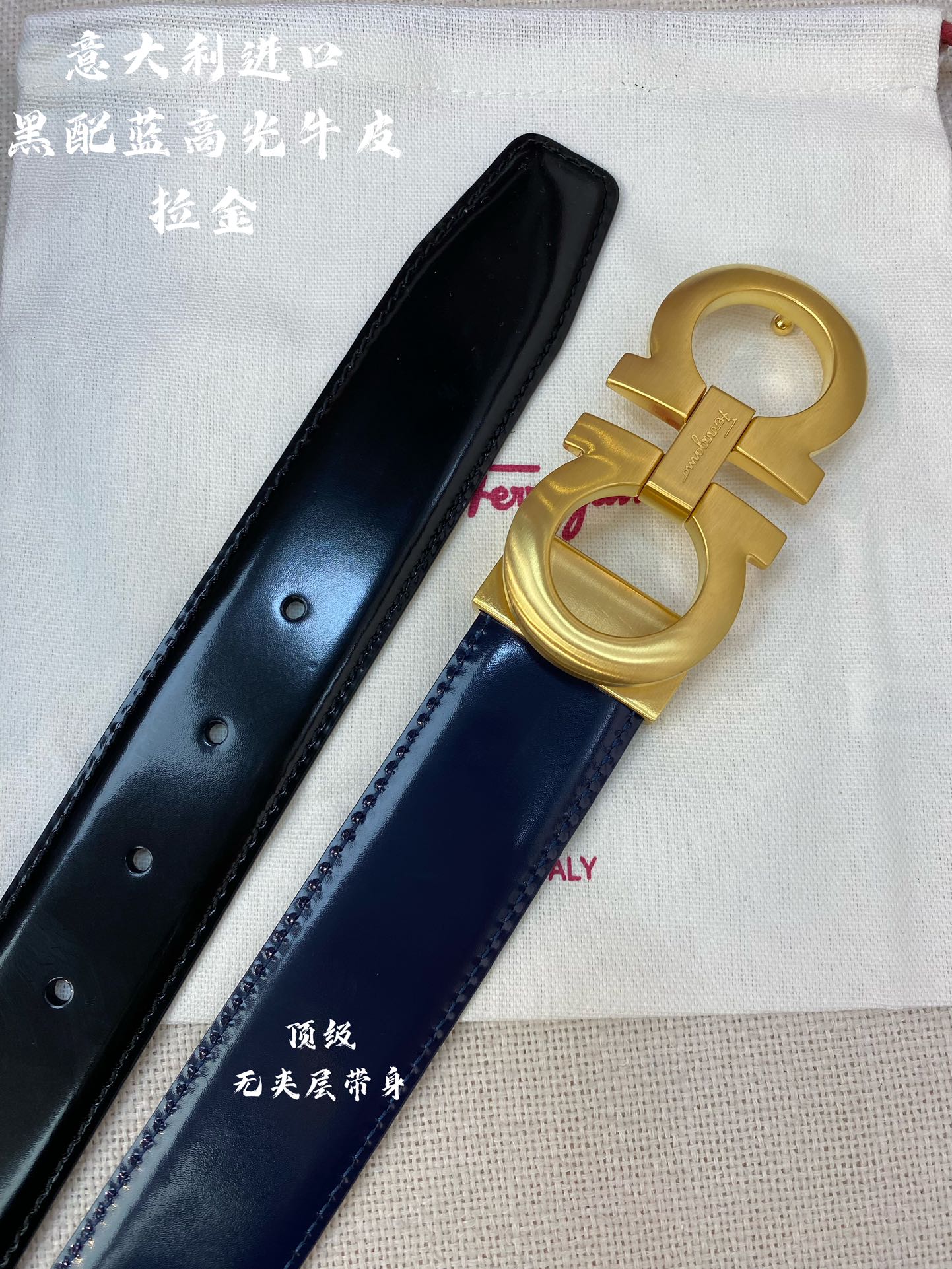 Ferragamo菲拉格慕NFC芯片扫码款正品尺寸3.5cm意大利原厂皮