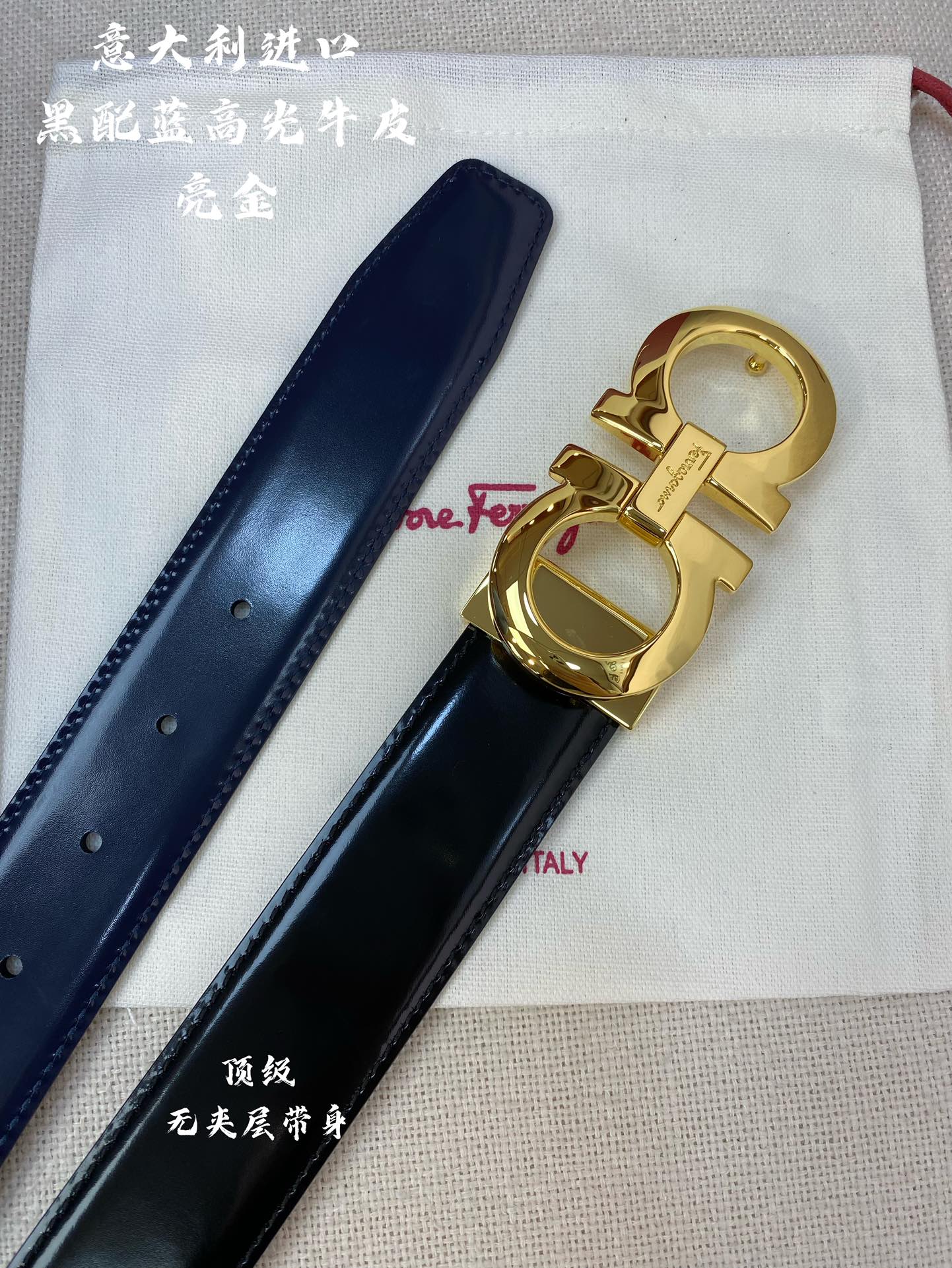 Ferragamo菲拉格慕NFC芯片扫码款正品尺寸3.5cm意大利原厂皮