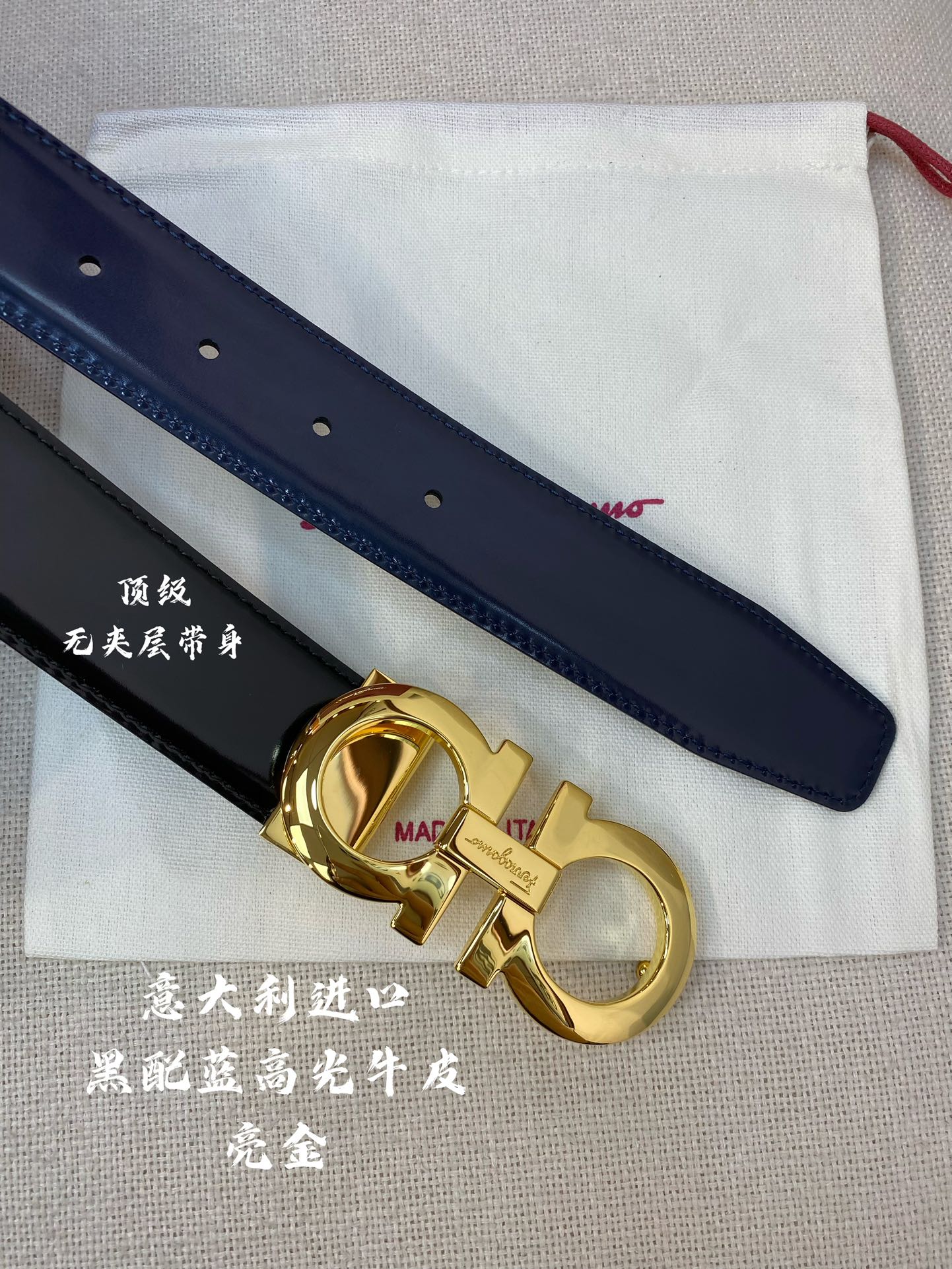 Ferragamo菲拉格慕NFC芯片扫码款正品尺寸3.5cm意大利原厂皮