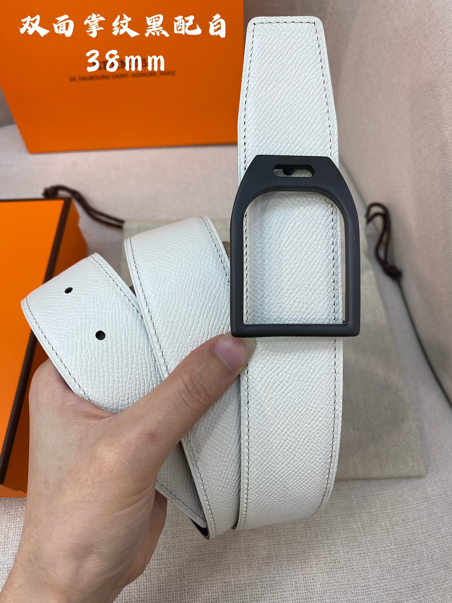 Hermes-38MM爱马仕专柜同步进epsom双面小牛皮精钢精品五金双面可用