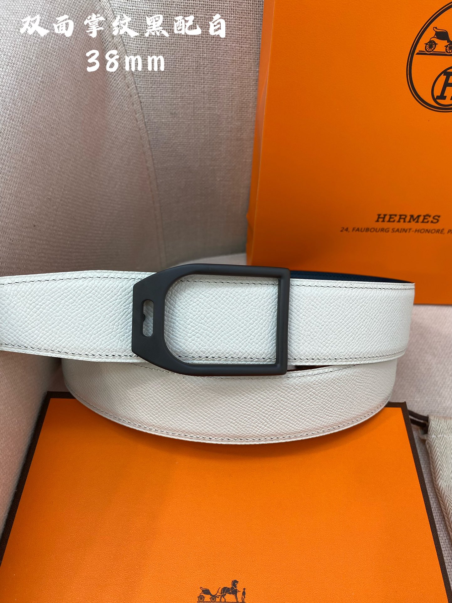 Hermes-38MM爱马仕专柜同步进epsom双面小牛皮精钢精品五金双面可用