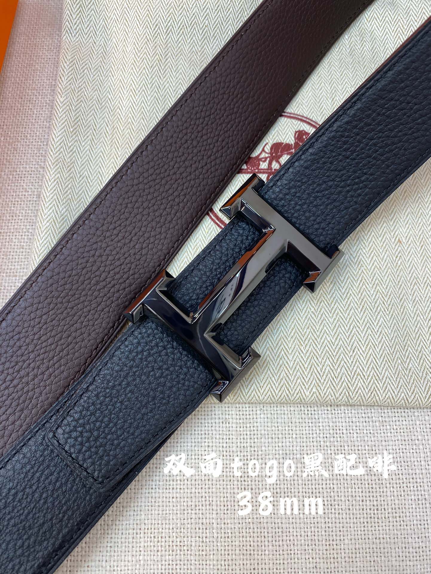 Hermes-HBELTBUCKLE&REVERSIBLELEATHERSTRAmm爱马仕专柜同步进口e