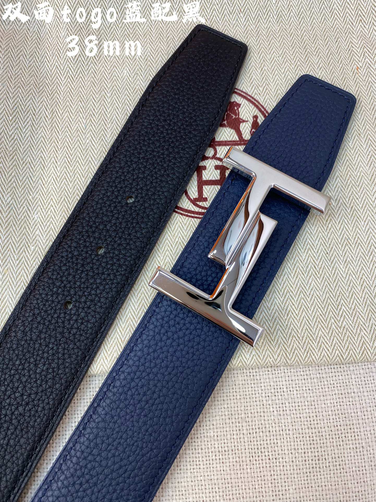 Hermes-HBELTBUCKLE&REVERSIBLELEATHERSTRAmm爱马仕专柜同步进口e