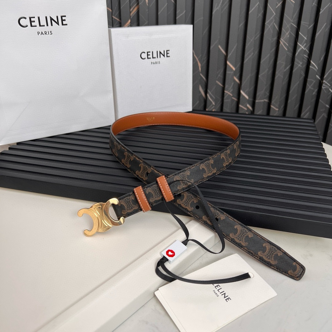 赛琳Celiness20新款凯旋门logo韩版时尚腰带皮带男士女士通用宽度2.5cm多色可选