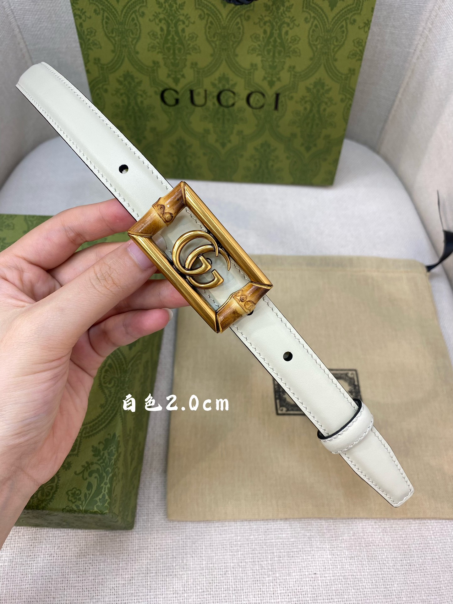 Gucci古奇官网经典正品规格2.0cm原版品质头层小牛皮搭配进口底