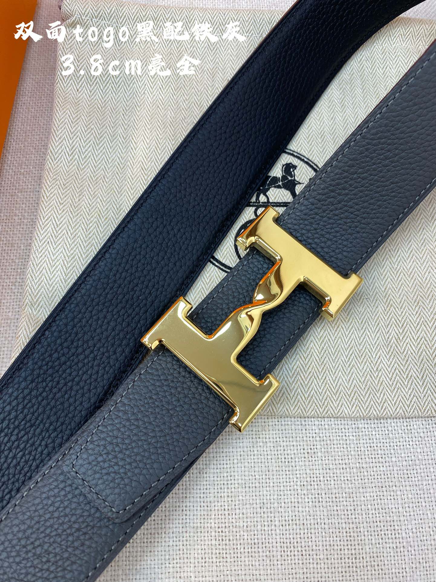 Hermes-HBELTBUCKLE&REVERSIBLELEATHERSTRAmm爱马仕专柜同步进口e